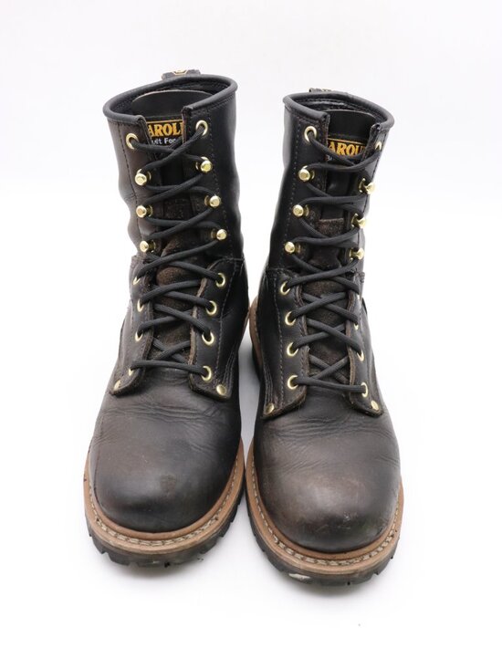 Carolina Elm Soft Toe Logger 8 Inch EH Men\'s 8.5 D Black Brown Leather Boots main image 4